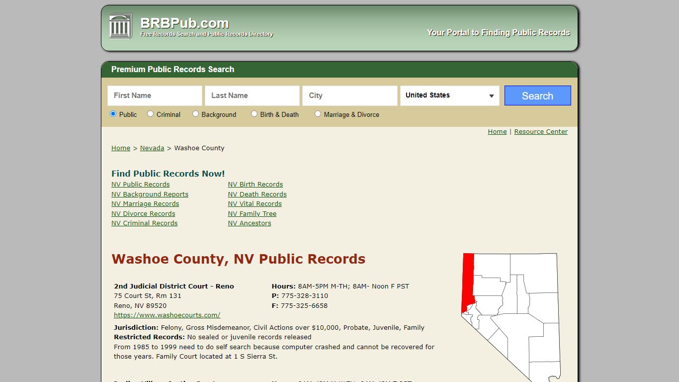 Washoe County Public Records | Search Nevada Government ...